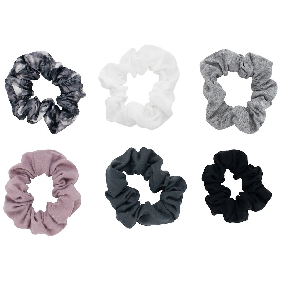 Scunci The Original Scrunchie in Soft Knit Solid and Tie-Dye Neutral Colors