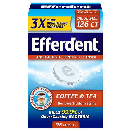 UPC 814832010072 product image for Efferdent Coffee & Tea Denture Cleanser - 126.0 ea x 126 pack | upcitemdb.com