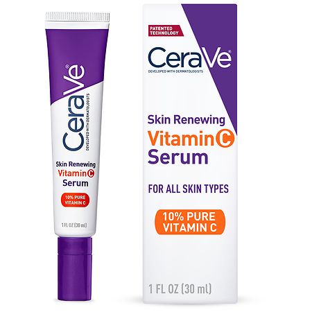 CeraVe Vitamin C Face Serum, Skin Brightening Serum with Hyaluronic Acid