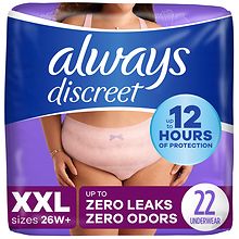 Walgreens Certainty Women's ComfortLux Underwear Maximum Absorbency L (18  ct) Blush
