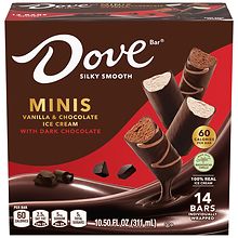 Dove Mini Ice Cream Bars Vanilla and Chocolate with Dark Chocolate ...