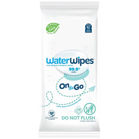 WaterWipes Plastic-Free Original Baby Wipes, & Hypoallergenic for Sensitive Skin Unscented