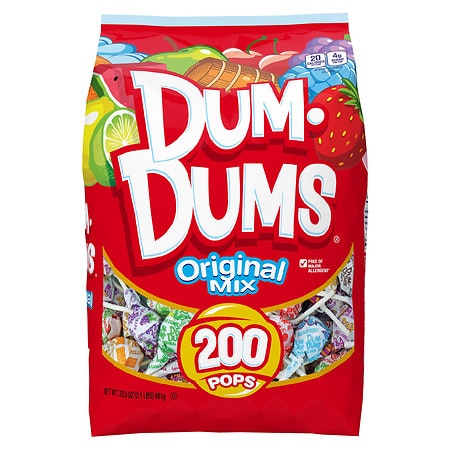 Dum Dums Original Pops, Large Variety Bag 200 Count