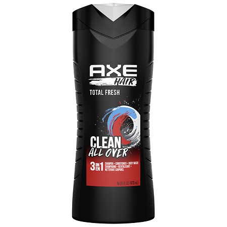 AXE 3-in-1 Body Wash, Shampoo & Conditioner, Total Fresh Scent Total Fresh