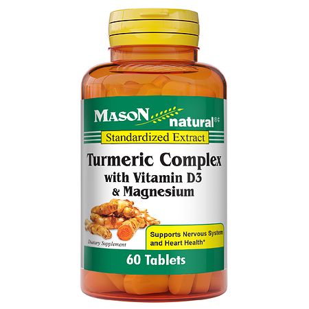 UPC 311845171450 product image for Mason Natural Turmeric Complex With D3+ Magnesium Tablets - 60.0 ea | upcitemdb.com