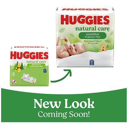 Huggies Natural Care Sensitive Baby Wipes Fragrance Free