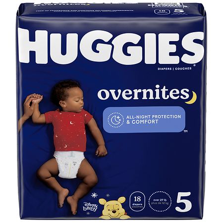 Huggies Overnites Nighttime Baby Diapers, Size 3, 58Count - 58 ea