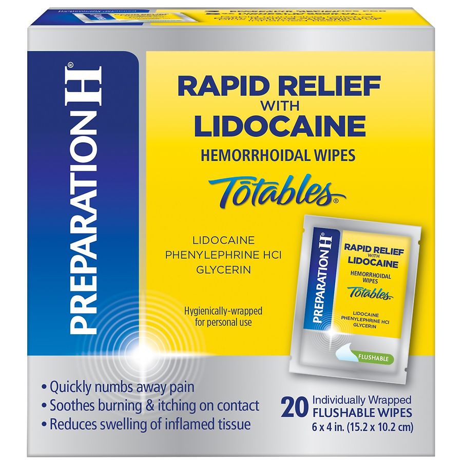 Preparation H Hemorrhoid Wipes with Lidocaine