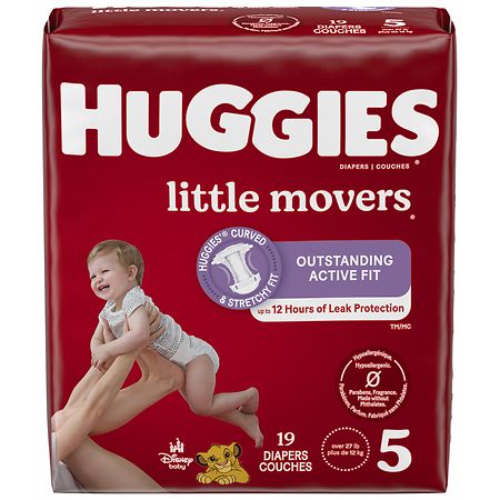 Huggies Little Movers Baby Diapers Size 5 (19 ct)