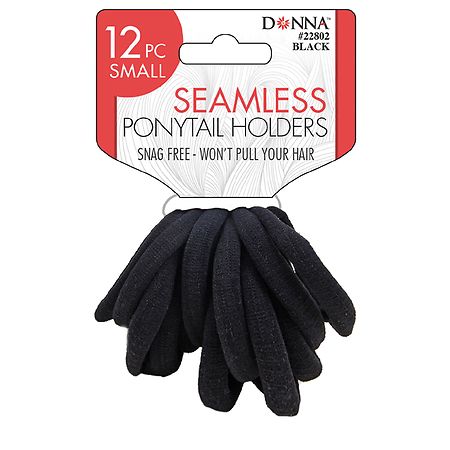 Donna Seamless Ponytail Holders Small Black
