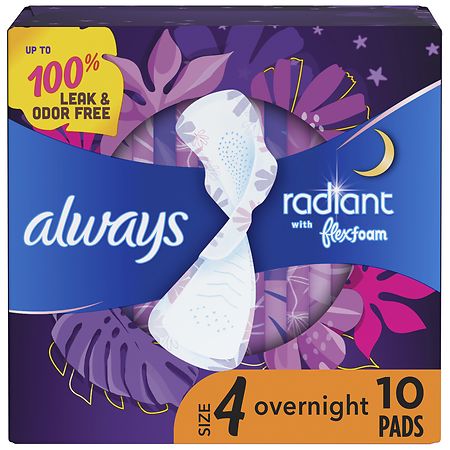 Always Pads, Ultra Thin, Flexi Wings, Extra Heavy Overnight, Size 5 24 Ea, Feminine Products