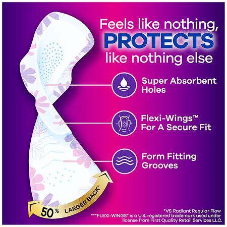 Always Feminine Pads for Women, Flexfoam Pads with Wings Lightly
