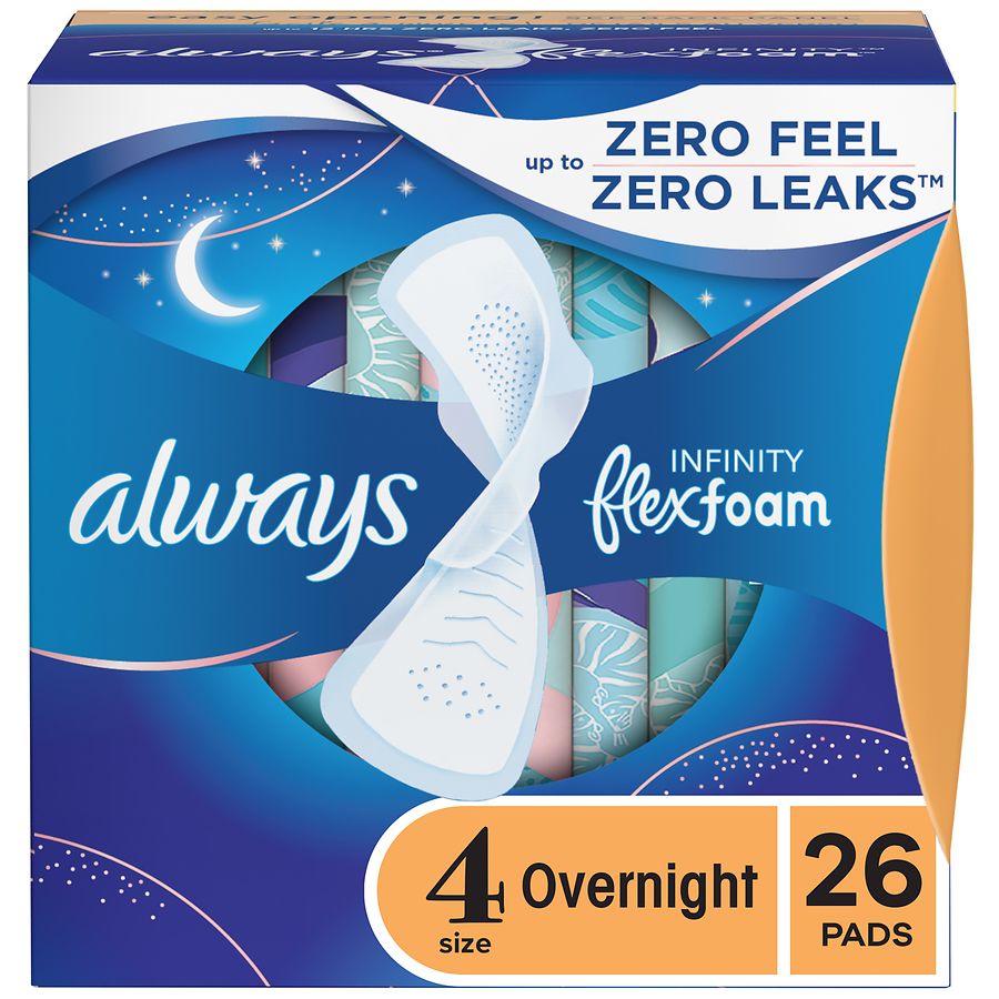 Always Maxi Size 4 Overnight Pads with Wings Unscented - Shop Pads & Liners  at H-E-B