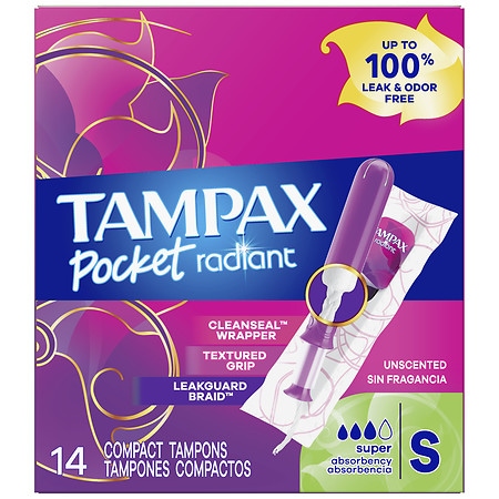 Tampax Pearl Plastic Tampons, Light/Regular/Super Absorbency Multipack, 188  Count, Unscented (47 Count, Pack of 4 - 188 Count Total) - Packaging May  Vary 