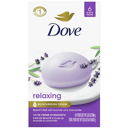 Dove Beauty Bar Gentle Skin Cleanser Relaxing Lavender