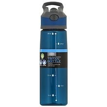 Zulu Half Gallon Water Bottles with Hydration Tracking Time Markers, 2 Pack, 64 oz (Gray/Royal Blue)