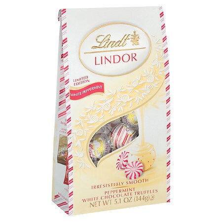 Lindor White Chocolate Peppermint Truffles Bag