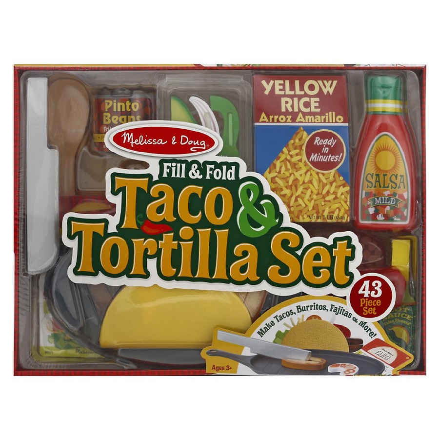 Melissa & Doug Fill & Fold Taco & Tortilla Set, 43 Peças