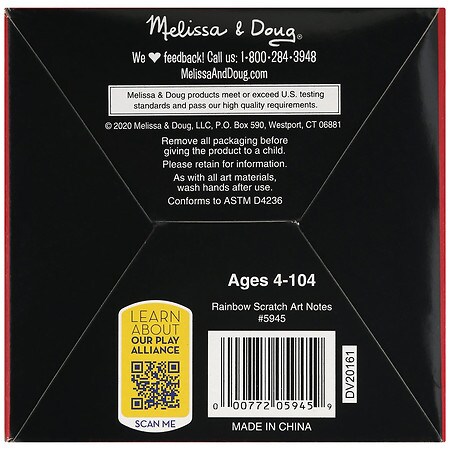 Melissa & Doug Rainbow Mini Scratch Art Notes