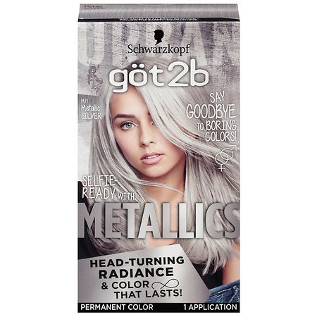 Got2b Metallics Permanent Hair Color M71 Metallic Silver