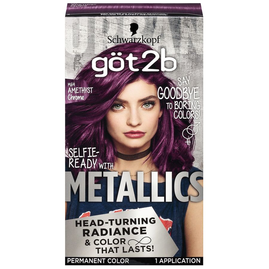 Got2b Metallics Permanent Hair Color, M69 Amethyst Chrome Walgreens