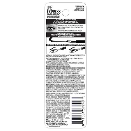 Maybelline Line Express Sharpenable Wood Pencil Eyeliner, Soft Black