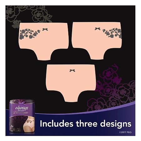 Always Discreet Boutique High-Rise Incontinence Underwear, Maximum  Absorbency Large, Rosy Rosy