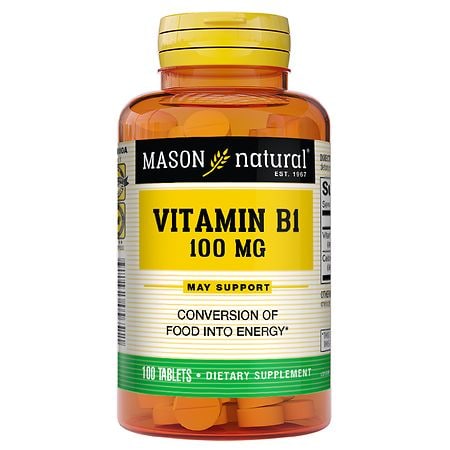 Mason Natural Vitamin B1 (Thiamin) 100 Tablets