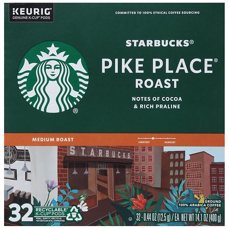 Starbucks Medium Roast Ground Coffee K-Cup Pods