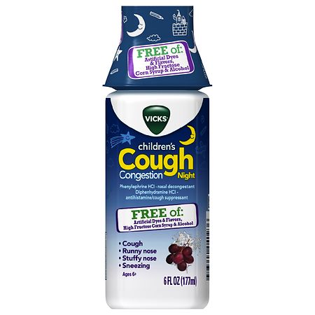 Vicks Children's Cough & Congestion Night Relief Dye-Free