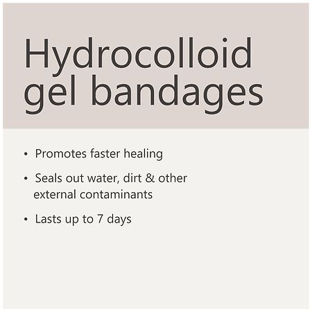 Walgreens Hydrocolloid Gel Bandages One Size Walgreens Hydrocolloid Gel Bandages One Size