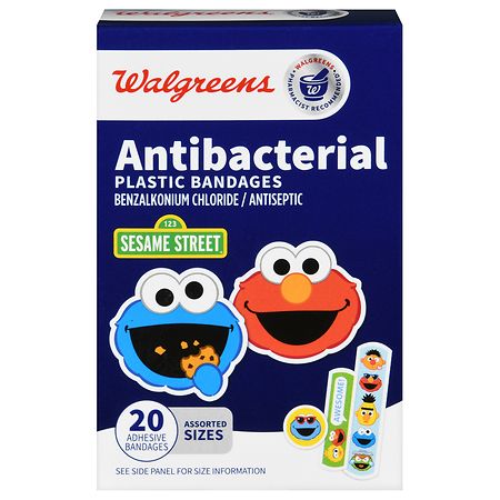 Walgreens Sesame Street Antibacterial Plastic Bandages for Kids Assorted