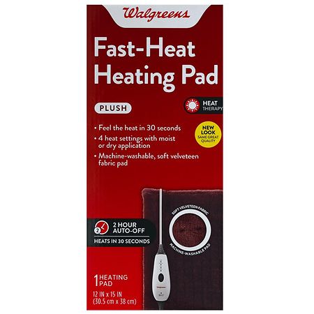 Walgreens Fast Heat Heating Pad Plush Standard