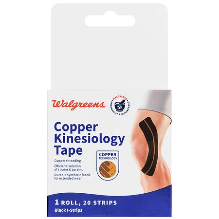 Walgreens Copper Kinesiology Tape I-Strips Black