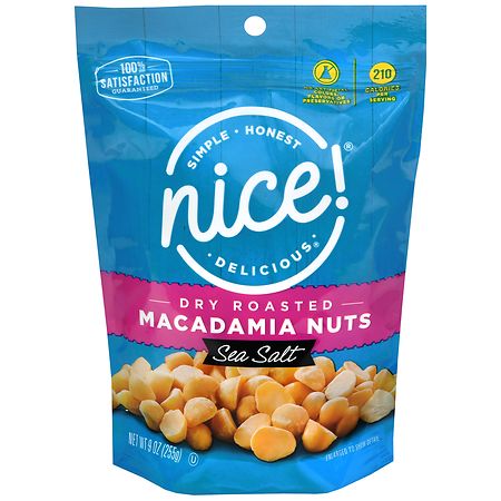 Nice! Dry Roasted Macadamia Nuts Sea Salt