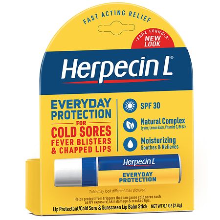 Herpecin-L Cold Sore Relief, Lip Balm Stick, SPF 30 & Lysine