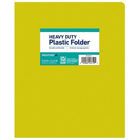 Wexford Heavy Duty Plastic Folder