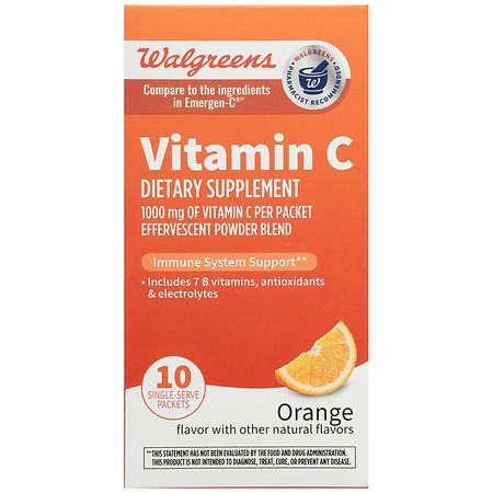 Walgreens Vitamin C Effervescent Powder Blend Orange