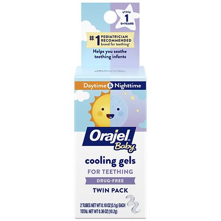 Orajel Baby Daytime and Nighttime Non-Medicated Cooling Gels for Teething
