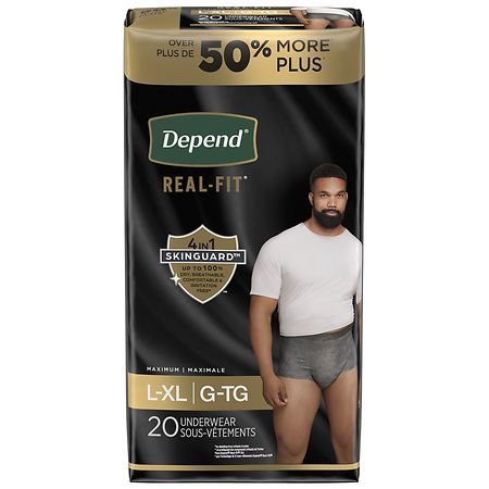 Depend Real Fit Incontinence Underwear for Men, Maximum Absorbency,  Disposable