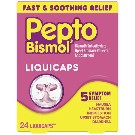 UPC 301490001745 product image for Pepto-Bismol LiquiCaps, Fast Relief for Upset Stomach - 24.0 ea | upcitemdb.com