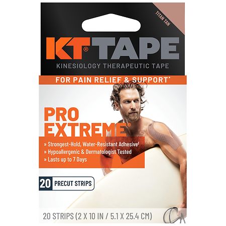 KT Tape Pro Extreme Precut Strips Titan Tan
