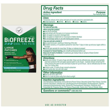 40 Large Biofreeze Pain Patches! outlets