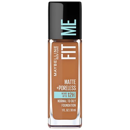 Maybelline Fit Me Matte + Poreless Liquid Foundation Makeup, 128 Warm Nude,  1 fl oz 