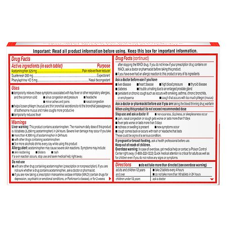 Sudafed Head Congestion + Mucus Non-Drowsy Relief Tablets