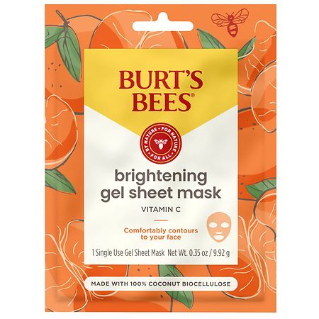 Burt's Bees Brightening Biocellulose Gel Sheet Mask with Vitamin C