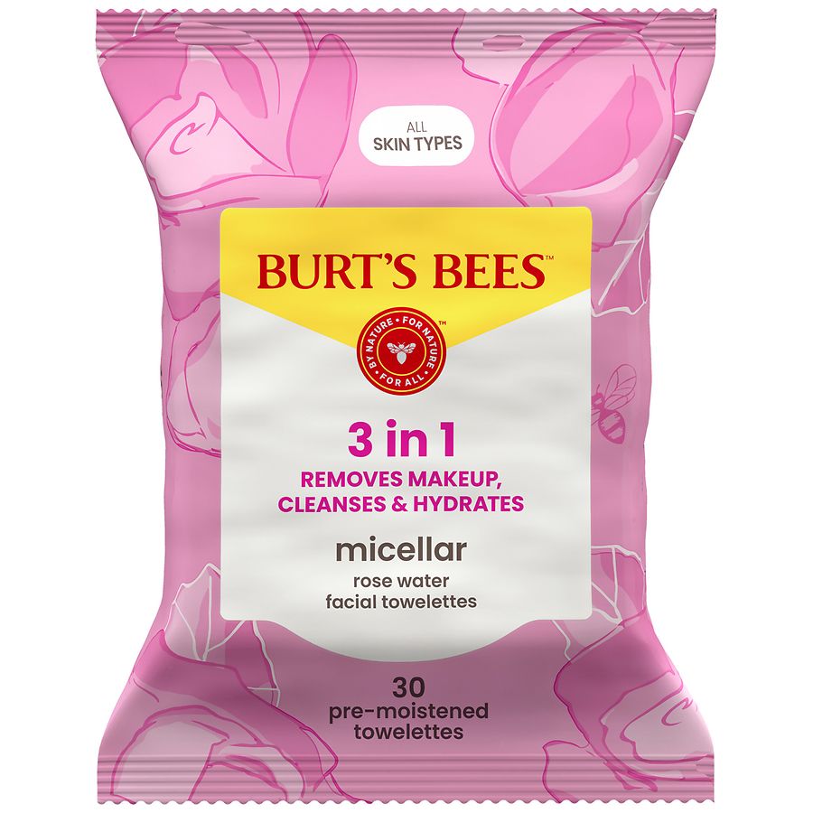 Burt's Bees Micellar Facial Towelettes Rose Water Walgreens