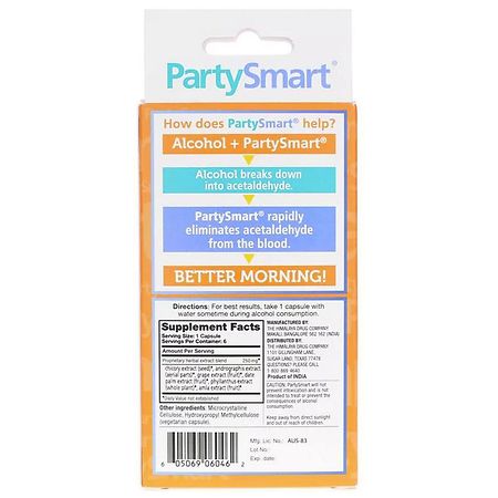 Himalaya Herbal Healthcare PartySmart Vegetarian Capsules