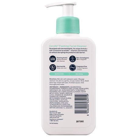 CeraVe Foaming Face Cleanser for Normal to Oily Skin with