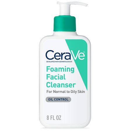 CeraVe Foaming Face Cleanser for Normal to Oily Skin with Hyaluronic Acid